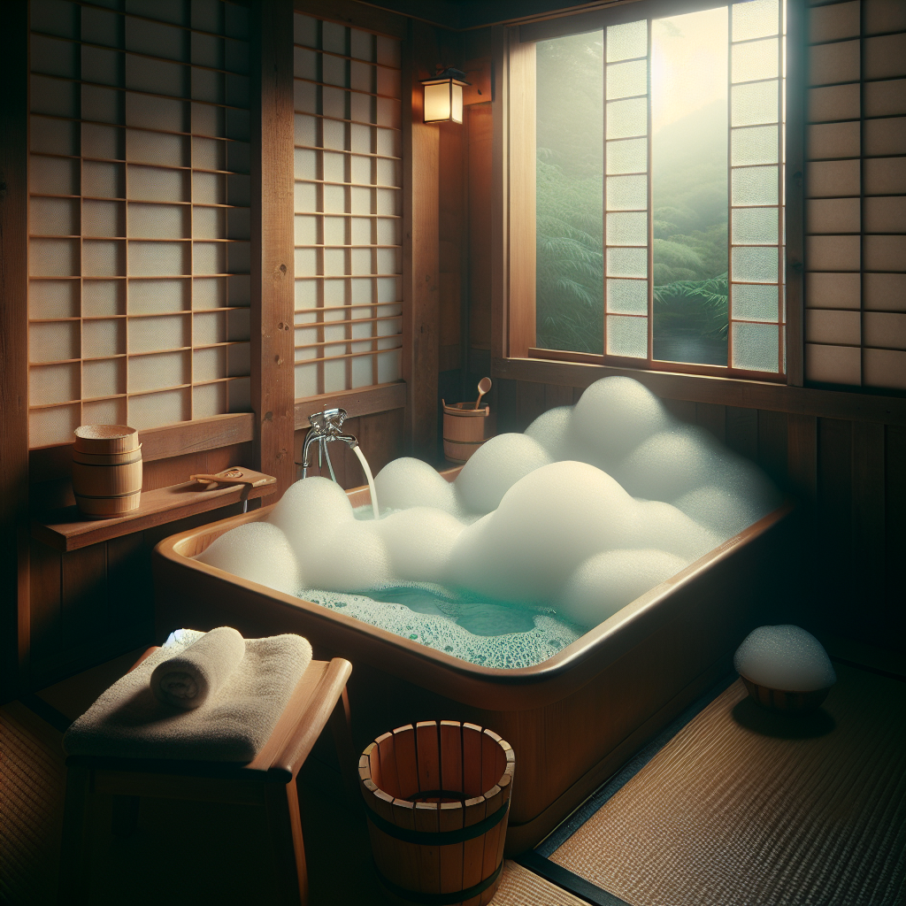 產生一個日本泡泡浴的圖片