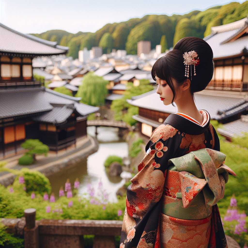 日本京都和服少女